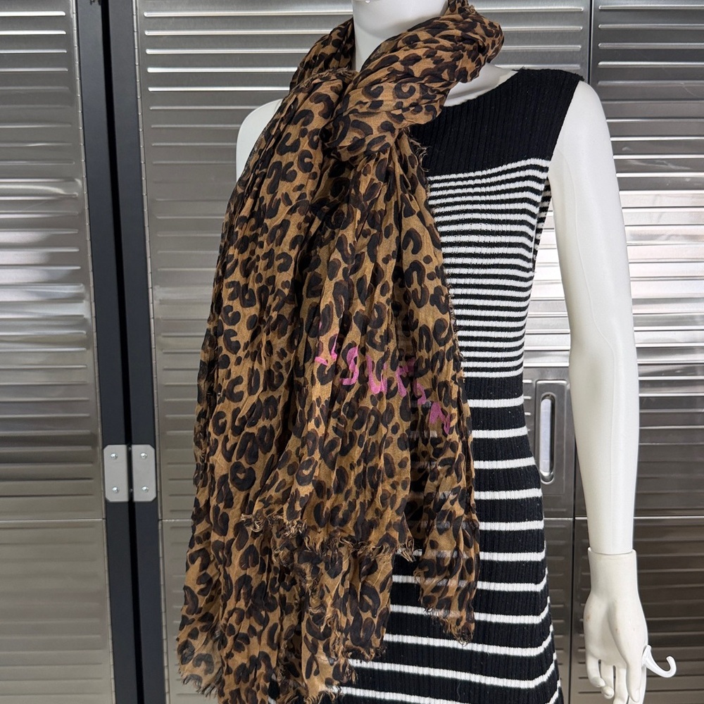 Louis Vuitton Stephen Sprouse Leopard Fringe Scarf